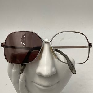 Vintage Cynthia Gray Oval Sunglasses Frames